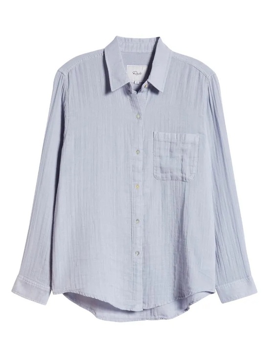 Rails Tops - Rails Ellis Shirt, Light Blue, S